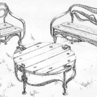 Эскизы скамеек и стульев